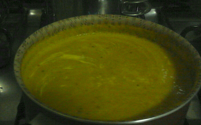 Creme de abóbora com gorgonzola