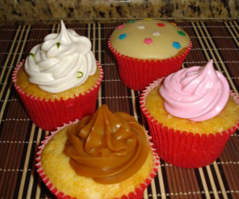 Cupcakes de baunilha