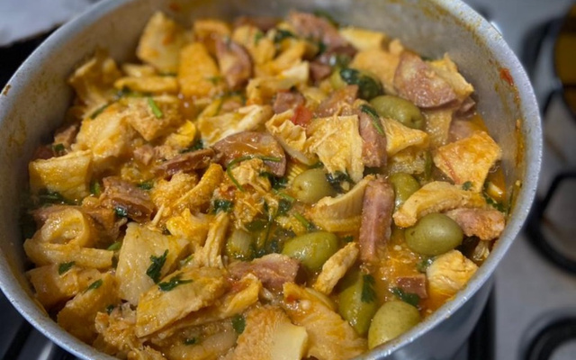 Bucho com batata frita 