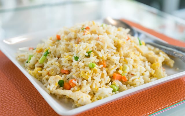 Arroz com queijo coalho