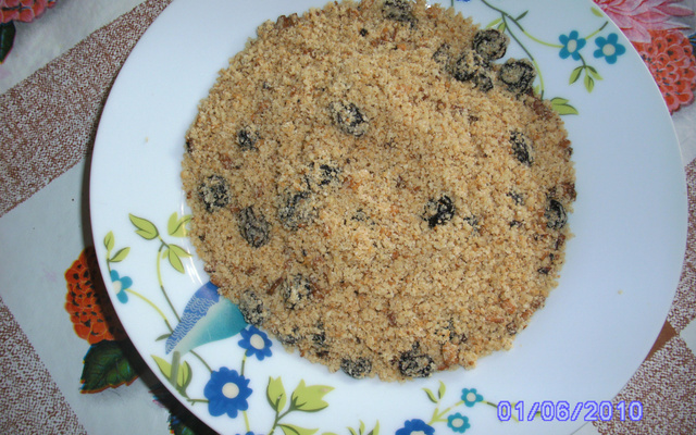 Farofa de alho com passas