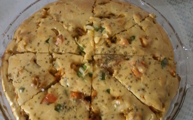 Torta de liquidificador com recheio de sardinha