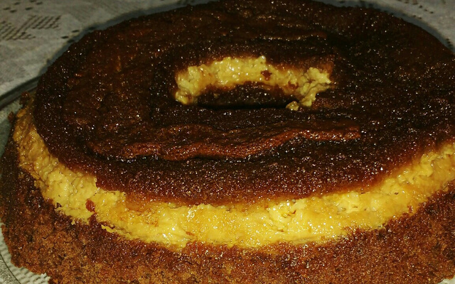 Bolo pudim de chocolate