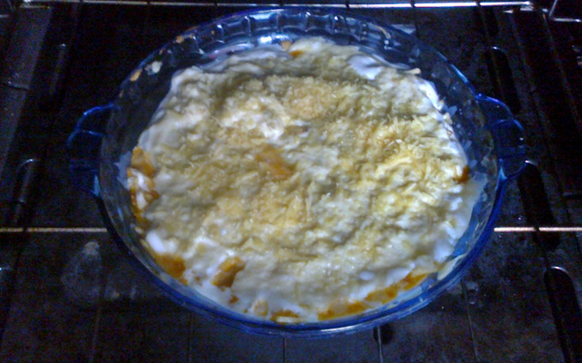 Frango com Catupiri e batata palha da tia Gracia