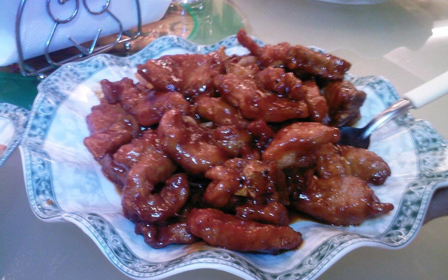 Porco gostoso de restaurante Chinês