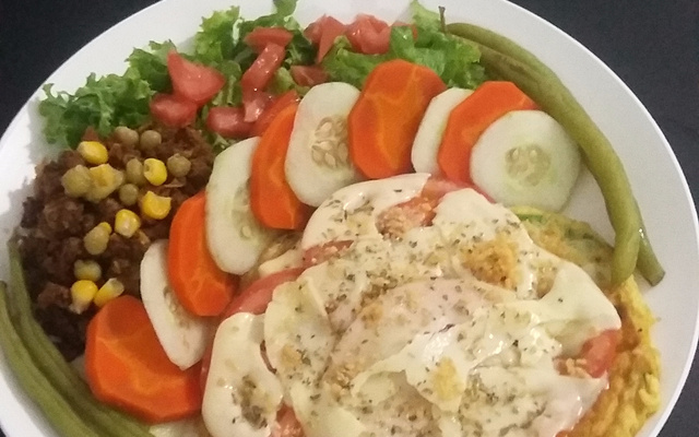 Omelete pizza de frigideira light!