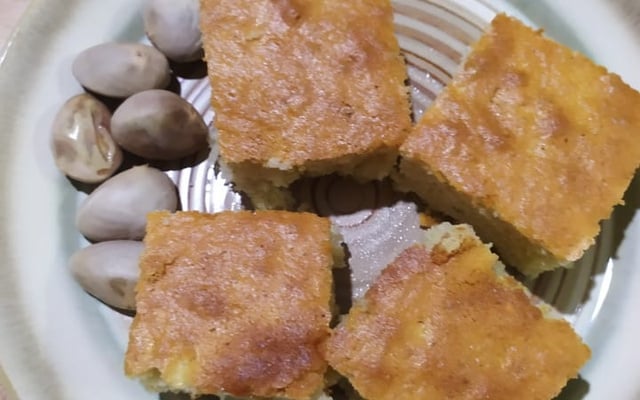 Bolo de caroço de jaca