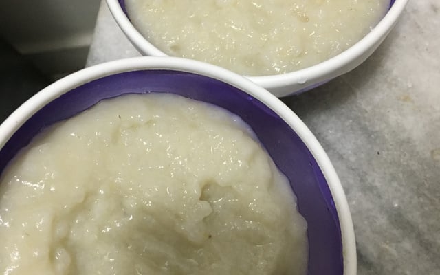 Creme de arroz com banana sem lactose