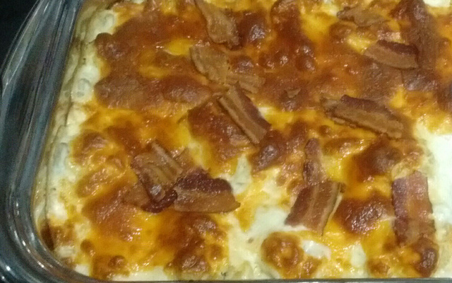 Couve - flor gratinada ao molho branco