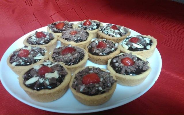 Tortilha de chocolate com morango