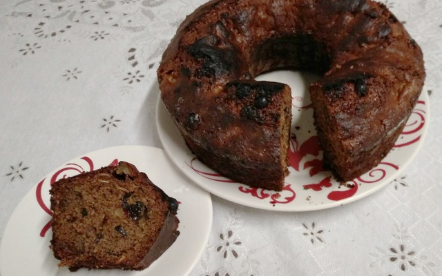 Bolo integral de frutas