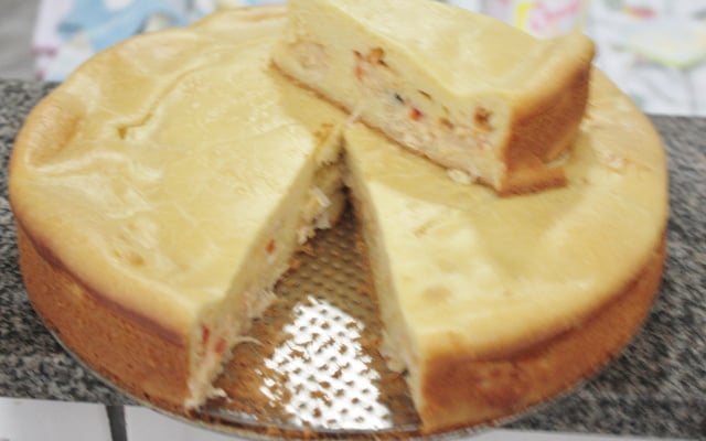 Torta de palmito de liquidificador