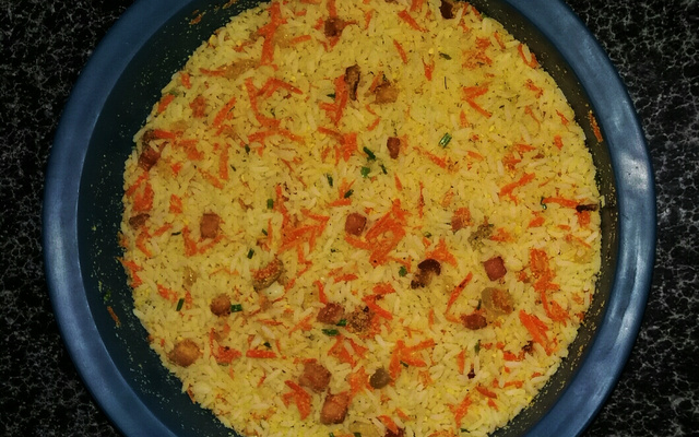 Arroz farofa divino para churrasco