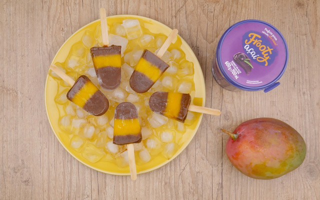 Picolé de açaí com manga