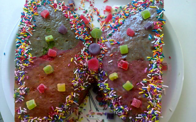 Bolo colorido borboleta