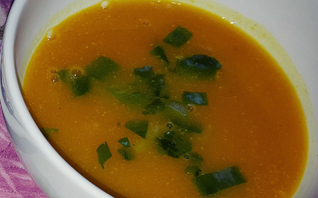 Sopa creme de abóbora cabotiá