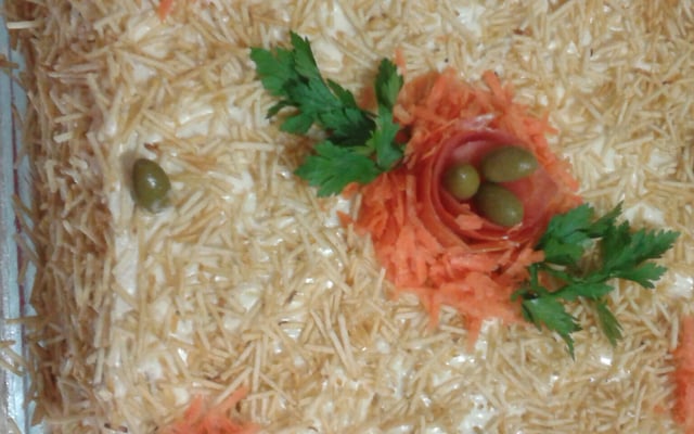 Bolo salgado de pão de forma e frango