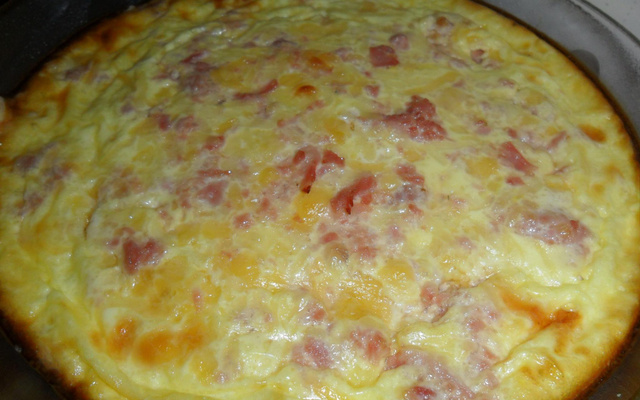 Quiche de presunto e queijo do Glauco