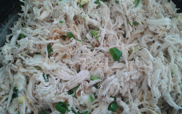 Frango desfiado de forno