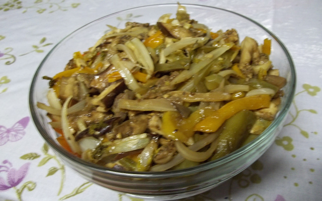 Salada de berinjela no forno