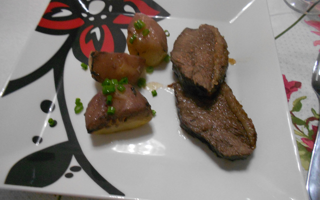 Picanha de forno com batatas