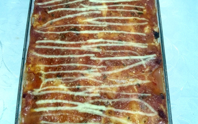 Lasanha de batatas com creme de leite