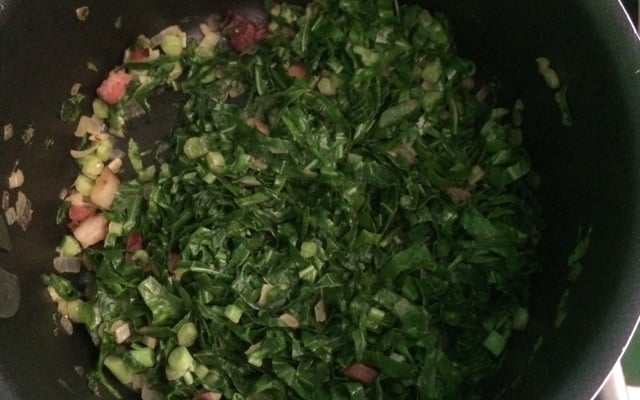 Couve refogado com bacon