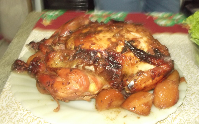 Chester com vinho branco