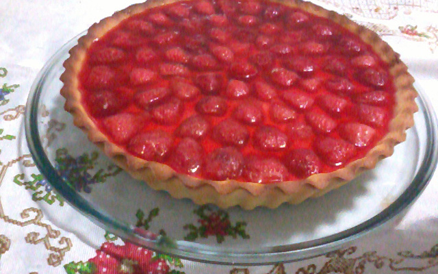 Torta de morango com iogurte