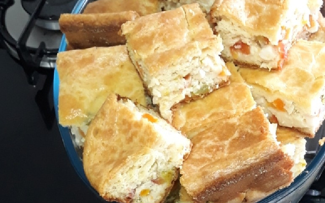 Torta de palmito com azeitonas