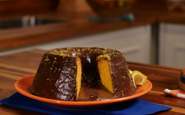 Bolo vulcão de cenoura 