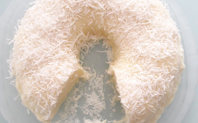 Pudim de maria mole de coco da Jussara