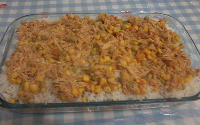 Arroz de forno com frango