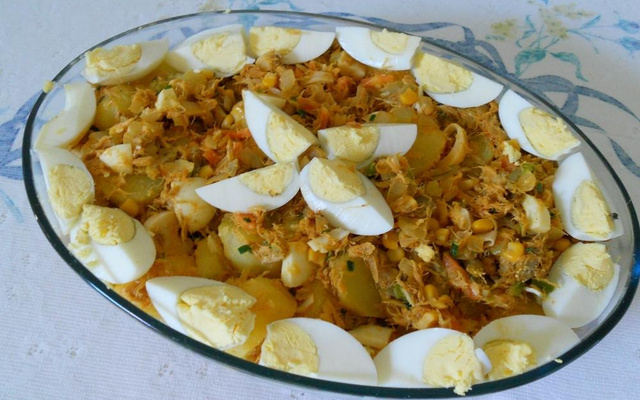 Salada de bacalhau frio