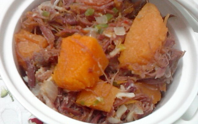 Abóbora com carne seca