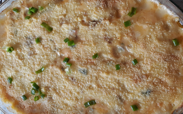 Torta de bacalhau com requeijão