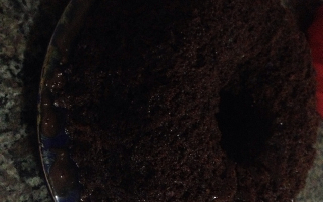 Bolo de micro-ondas de chocolate da Angélica
