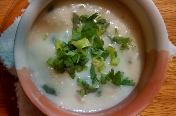 Sopa de palmito cremosa light