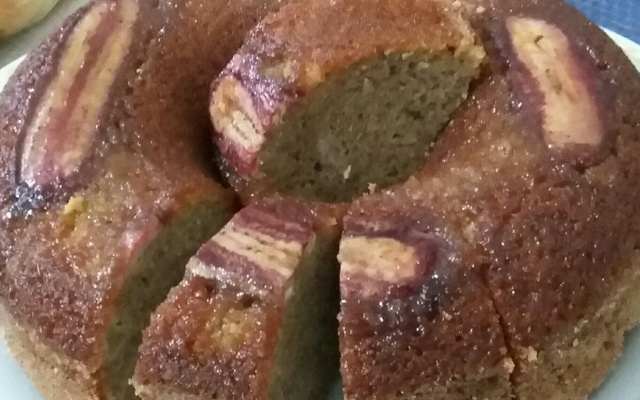 Bolo de banana no liquidificador