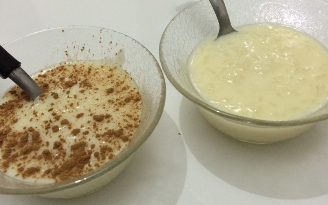 Arroz doce de microondas
