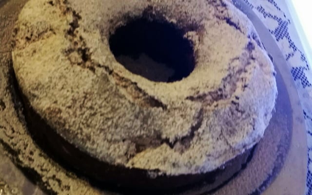 Bolo de maçã com aveia