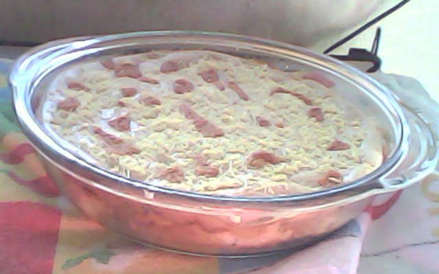 Torta de frango massa leve