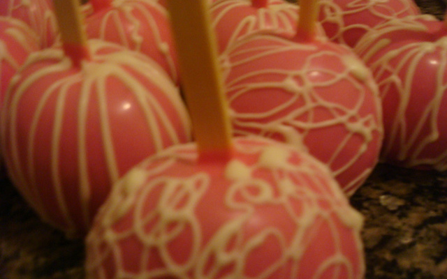 Maçã do amor de chocolate