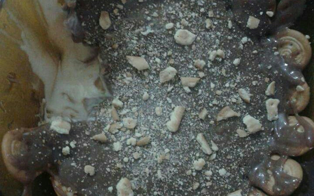 Pavê de limão cobertura chocolate