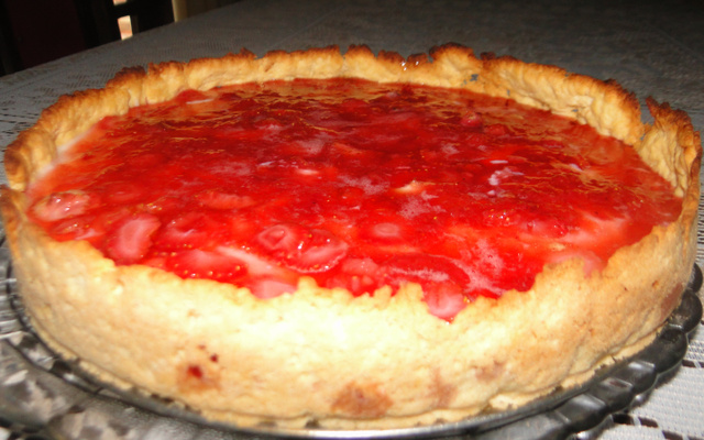 Torta de morango com iogurte