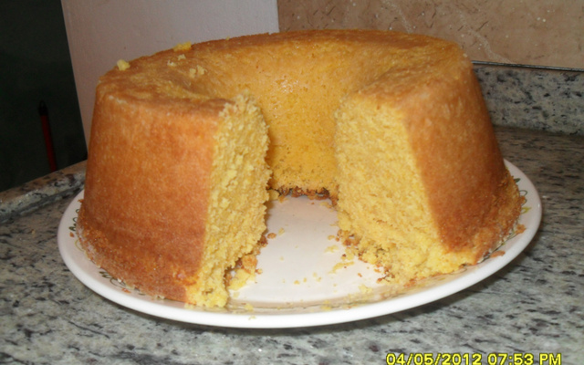 Bolo de milho no liquidificador