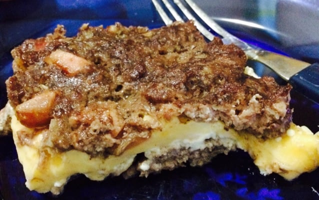 Bolo de carne moída e philadelphia