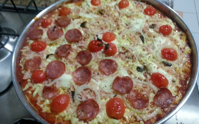 Pizza integral de liquidificador