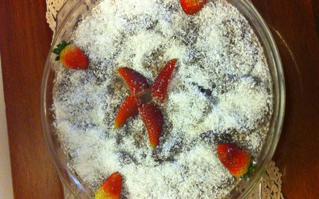 Torta de bolacha com nata e leite condensado