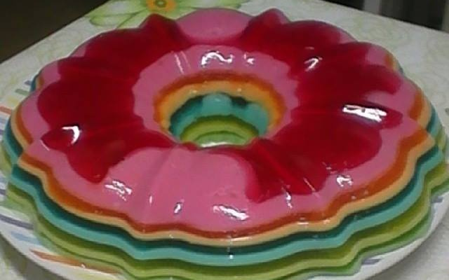 Gelatina Colorida em camadas